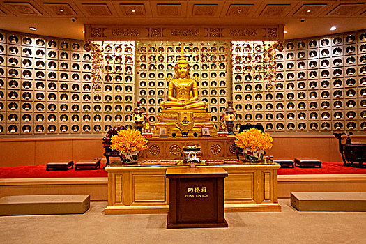 台湾,高雄,佛光山,佛陀纪念馆,金佛殿