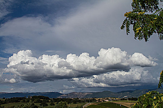 云体,靠近,翁布里亚,意大利