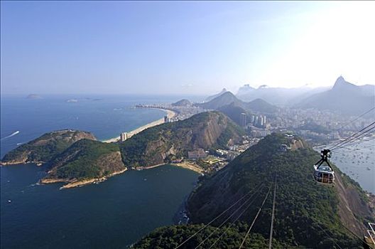 甜面包山,左边,科巴卡巴纳海滩,科科瓦多,顶峰