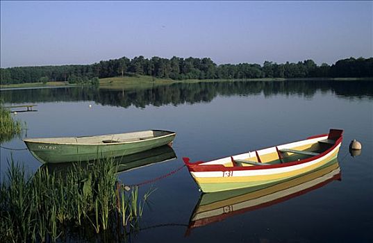 船,湖,特拉凯,立陶宛,波罗的海国家