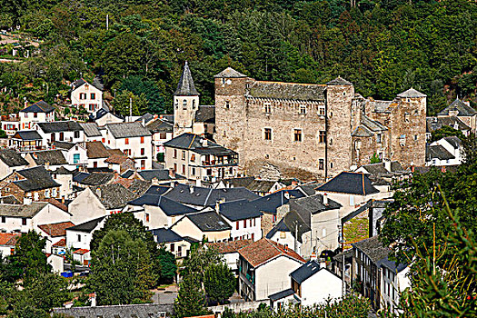 法国,阿韦龙省,圣徒,区域,乡村,中世纪,城堡,14世纪