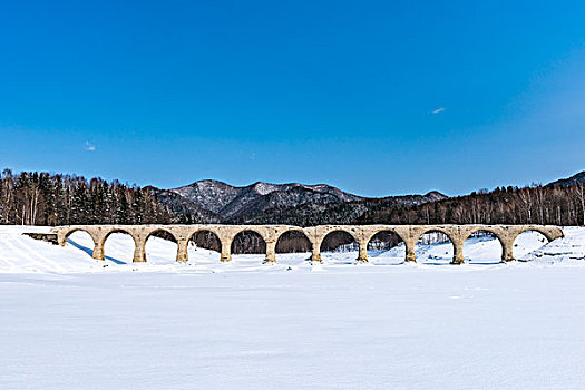 桥,冬天