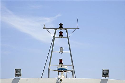 信号,桅杆,快艇,马略卡岛,巴利阿里群岛,西班牙,欧洲