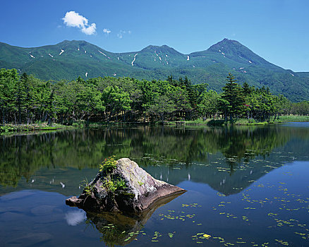 山脉,五个,湖