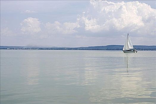 帆船,巴拉顿湖,匈牙利