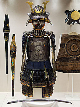 吓人,武士,护甲,展示,大英博物馆
