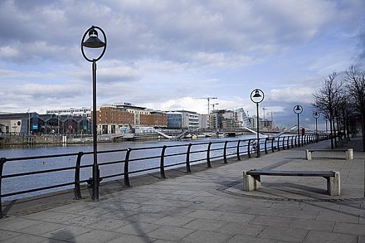 桥,利菲河,都柏林,爱尔兰