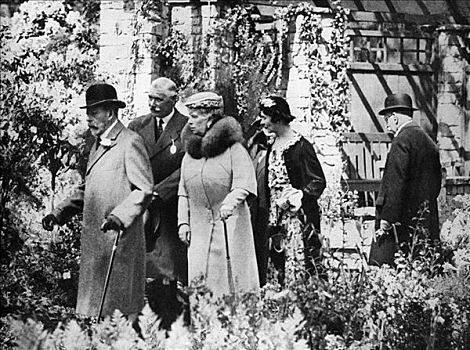 乔治王五世,女王,切尔西花展,伦敦,20世纪30年代,艺术家,未知