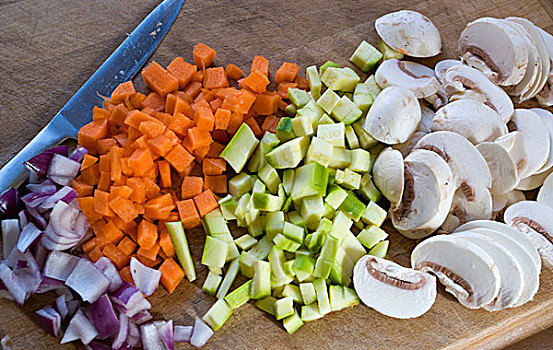 蔬菜,洋葱,胡萝卜,西葫芦,蘑菇