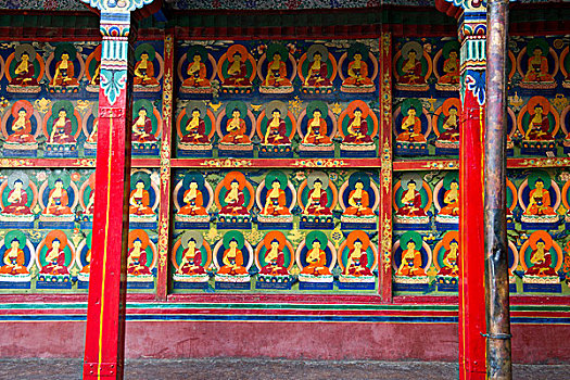 西藏日喀则札什伦布寺壁画