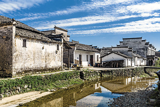 皖南古村落黟县卢村,中国安徽省黟县卢村木雕楼景区