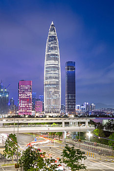 广东省深圳市南山区后海片区夜景