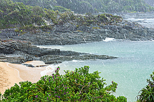 南非,齐齐卡马国家公园,雨