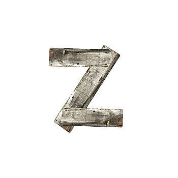 字母z,白色背景