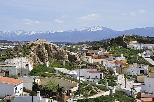 洞穴,住所,瓜地斯,格拉纳达,安达卢西亚,西班牙