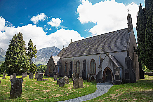 教堂,老,墓地,坎布里亚,英格兰