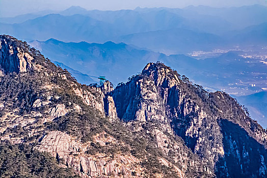 安徽省黄山市黄山风景区天海大峡谷自然景观