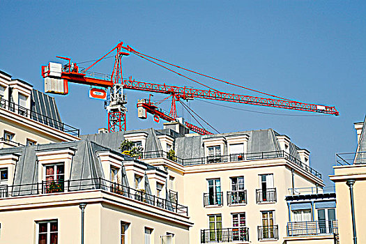 法国,法兰西岛,塞纳与马恩省,起重机,现代建筑