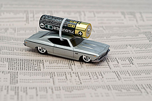 玩具车,电池,金融,纸