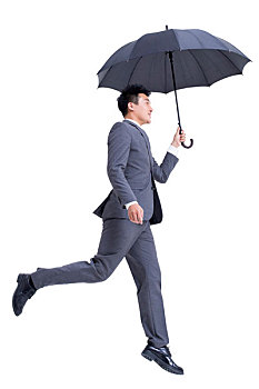 商务男士和伞