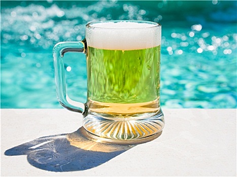 玻璃,寒冷,啤酒,热,夏天