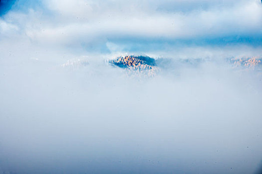 新疆,喀纳斯,山,雾