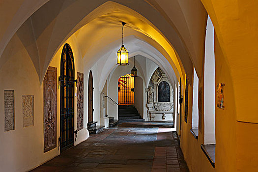 回廊,圣芳济修会的教堂,格拉茨,施蒂里亚,奥地利,欧洲