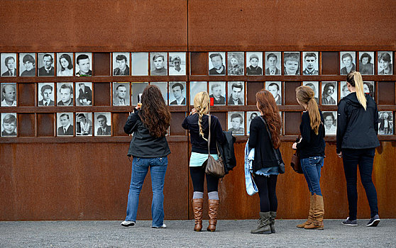 正面,照片,受害者,柏林墙,纪念,柏林,德国,欧洲