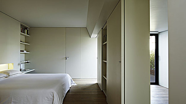 现代,卧室,加泰罗尼亚,阁楼,公寓,巴塞罗那,西班牙