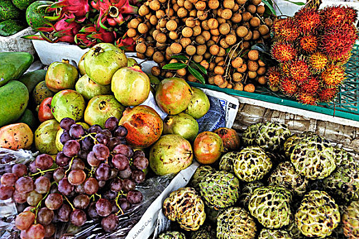 越南,色调,热带水果,市场货摊