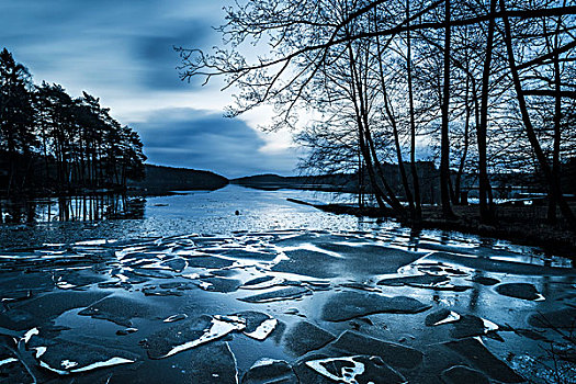 冰冻,湖,黎明
