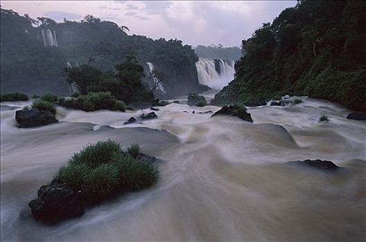 伊瓜苏瀑布,瀑布,巴西,阿根廷,边界