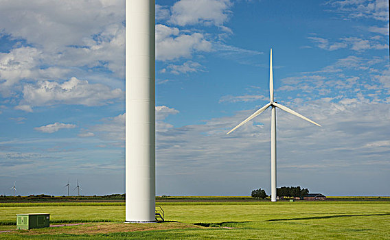 风轮机,农田,荷兰