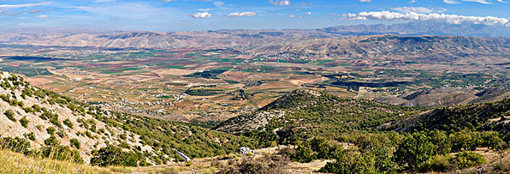 风景,上方,山谷,黎巴嫩,中东,西亚