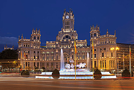 西贝里斯广场喷泉,广场,马德里,西班牙,欧洲