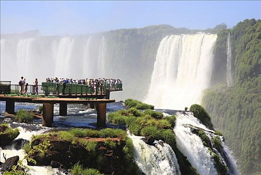 瀑布,巴西人,世界遗产,国家公园,巴西,南美