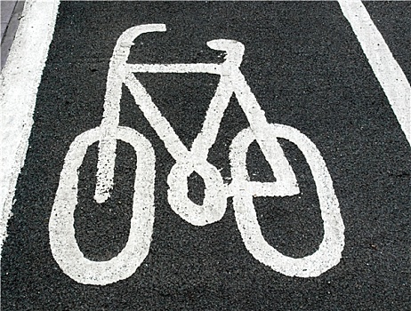 自行车道,标识