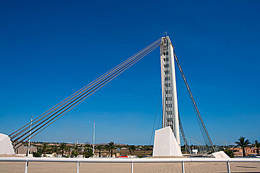 阿利坎特,吊桥,上方,河,西班牙