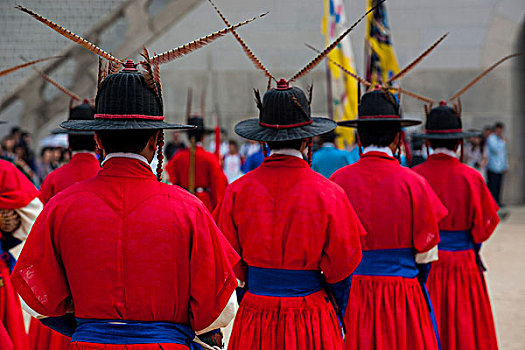 仪式,换岗,景福宫,首尔,韩国