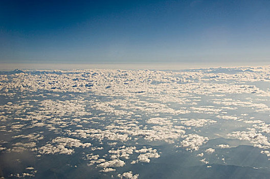 云,上方,山峦,喜马拉雅山,查谟-克什米尔邦,印度