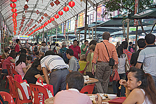 街道,食物,唐人街,新加坡