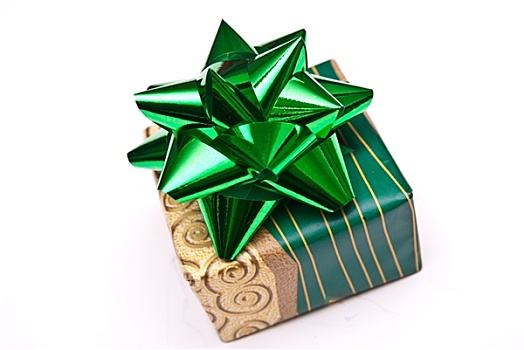 圣诞礼物,绿色,蝴蝶结