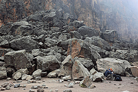 火山岩,塔,顶峰,乞力马扎罗山,坦桑尼亚,非洲