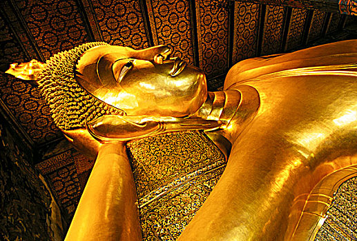 东南亚,泰国,曼谷,涅磐寺,卧佛,雕塑
