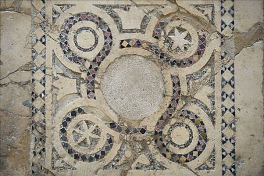 圣尼古拉斯教堂,地面,镶嵌图案,米拉,土耳其