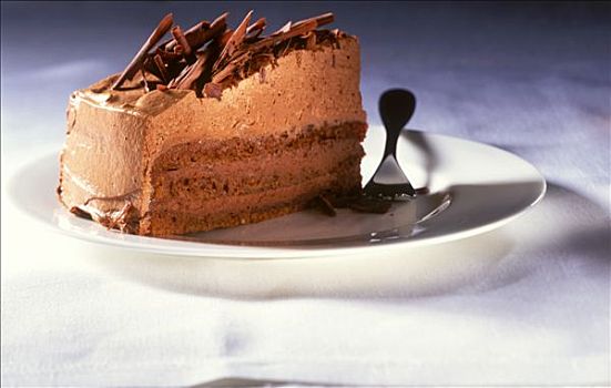 巧克力块,奶油蛋糕,巧克力刨花