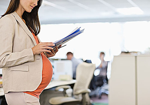 怀孕,职业女性,工作,办公室