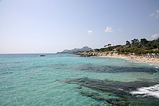 儿子,海滩,卡普德佩拉,马略卡岛,西班牙