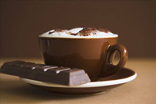拿铁咖啡,巧克力块
