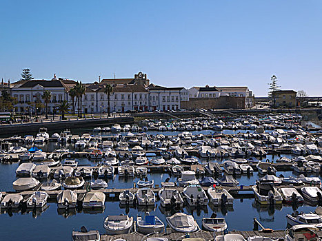 港口,风景,城市,法若,葡萄牙